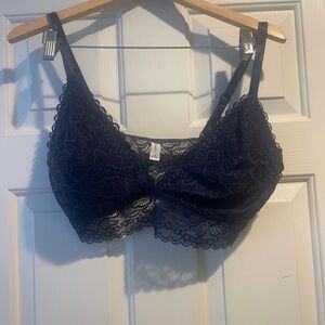 Lacy navy blue Laura Ashley bralette, never worn
